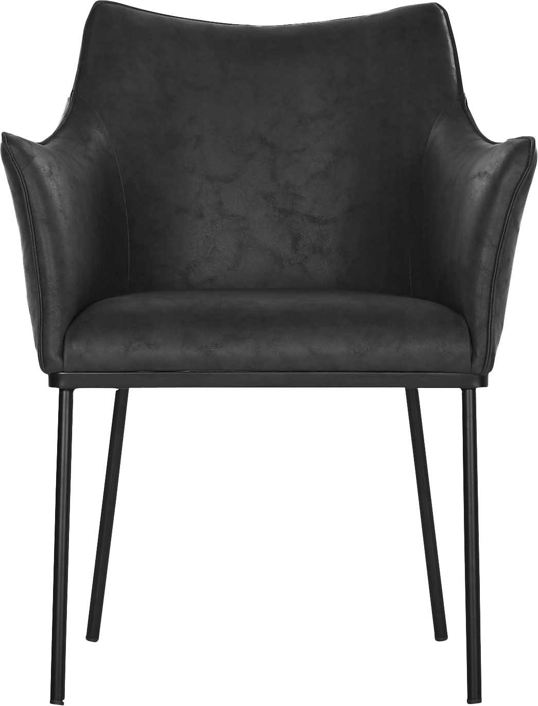 St James Dining Chair  -  Black Vegan Leather - Dining Chair