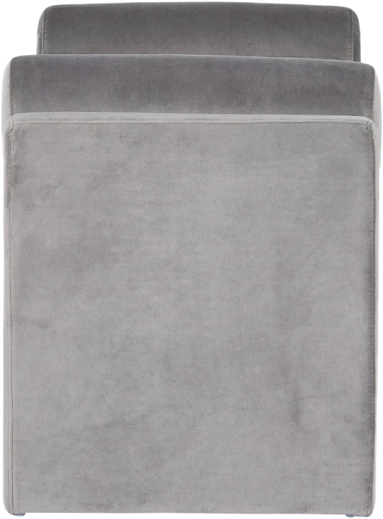 Bleecker Bench  -  Silver Velvet - Bench
