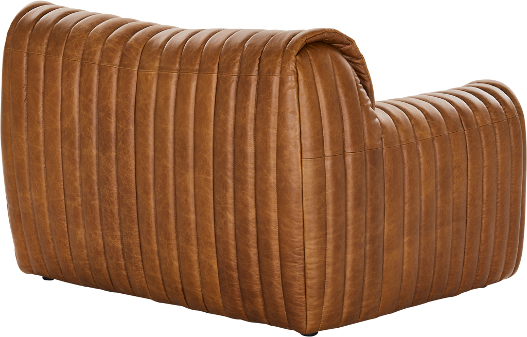 Aspen Leather Occasional Chair  -  Tan - Accent Chair