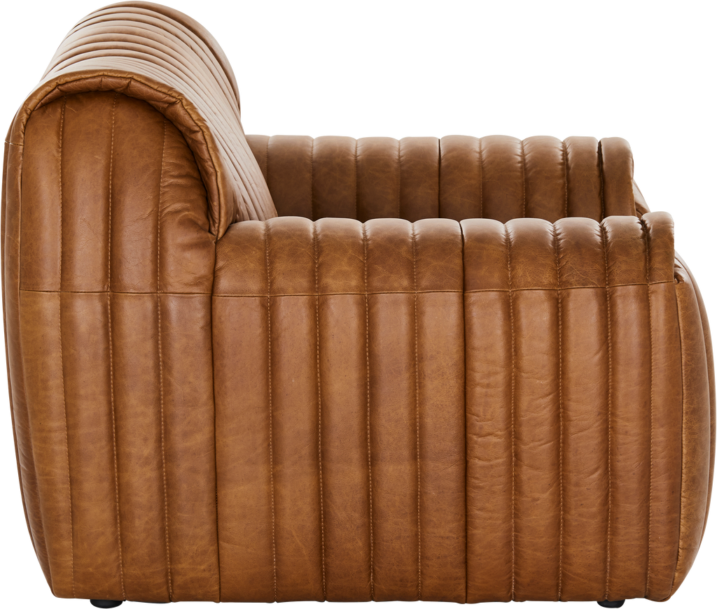 Aspen Leather Occasional Chair  -  Tan - Accent Chair
