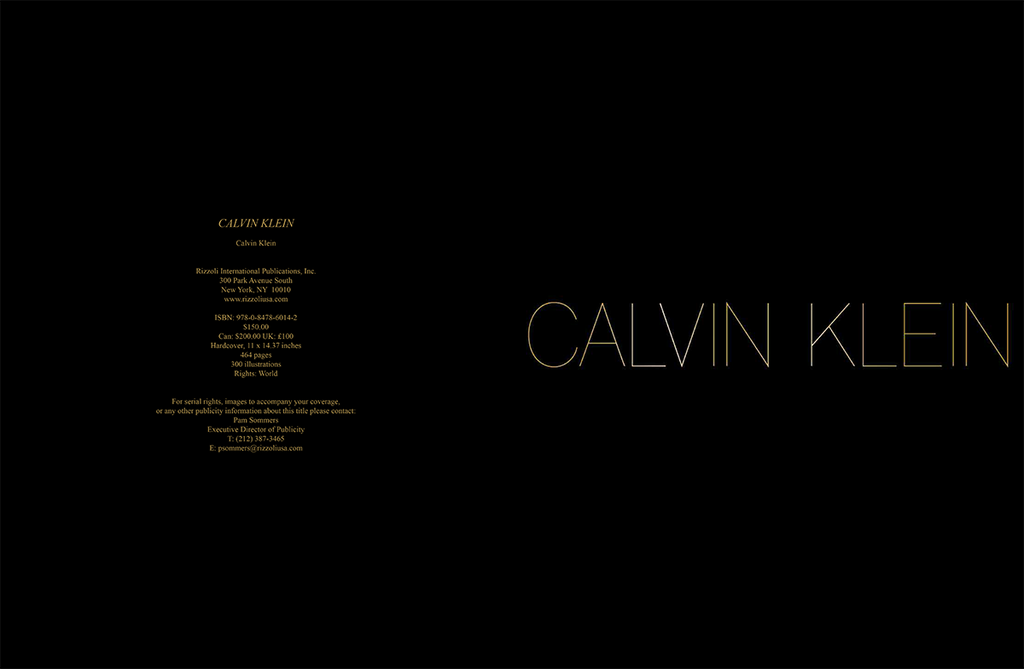 Calvin Klein - October 2017 - Book