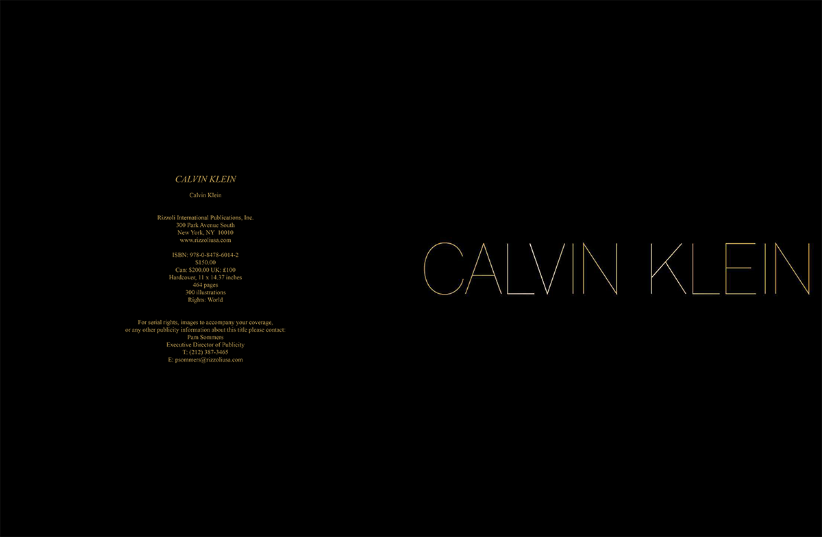 Calvin Klein - October 2017 - Book