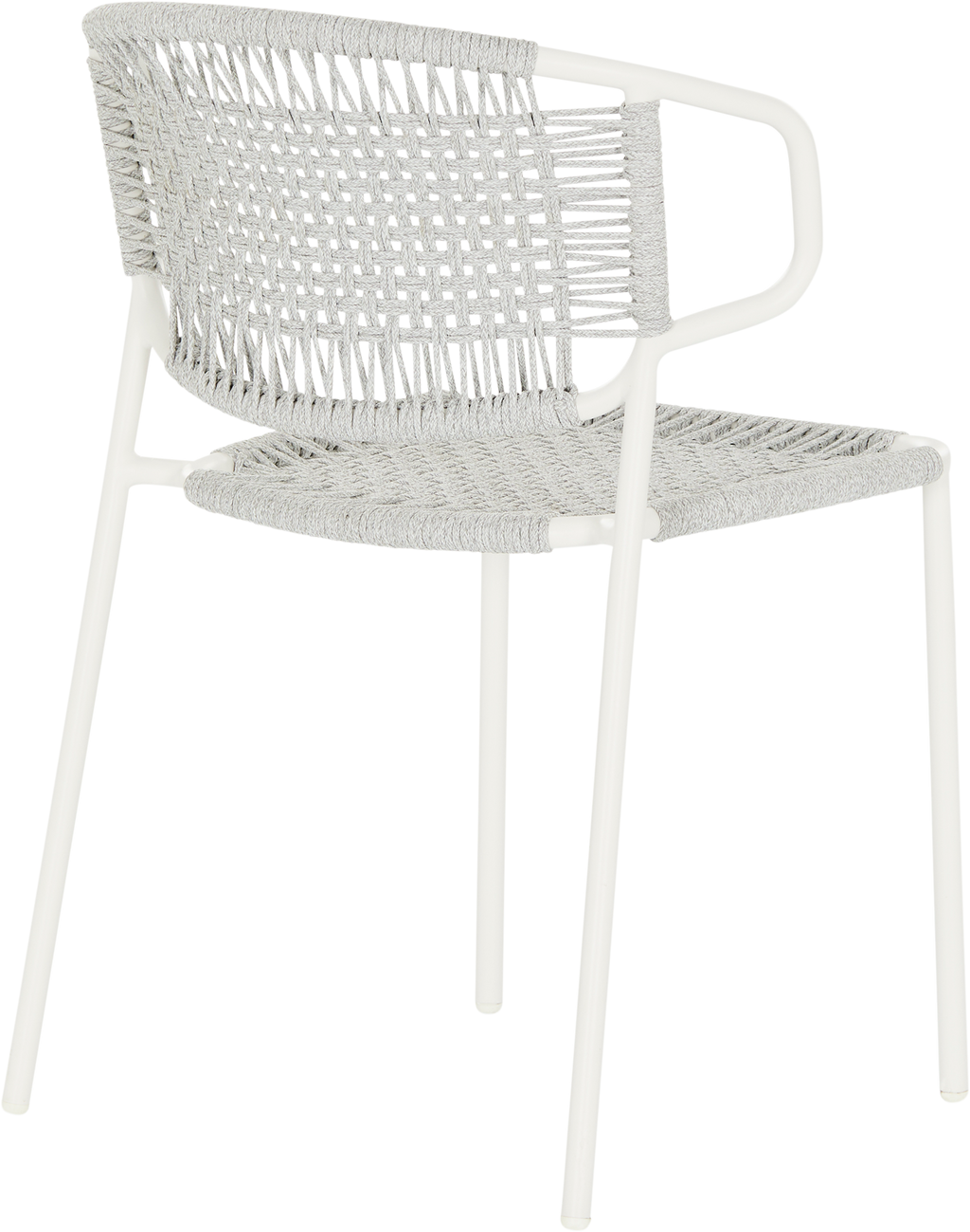 Cruz Outdoor Dining Chair  -  White/Light Grey - Outdoor Dining Chair