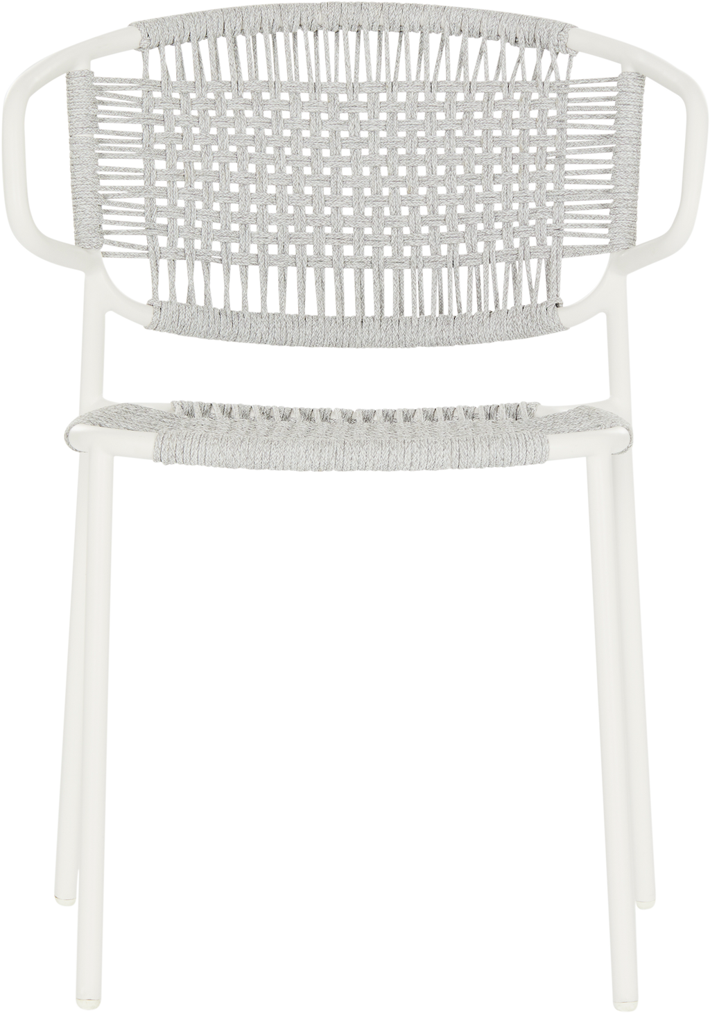 Cruz Outdoor Dining Chair  -  White/Light Grey - Outdoor Dining Chair