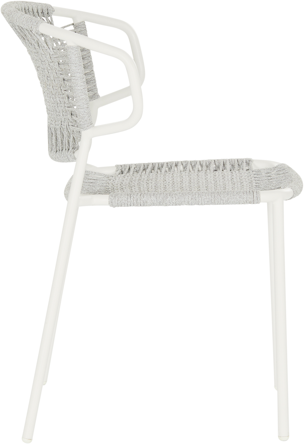 Cruz Outdoor Dining Chair  -  White/Light Grey - Outdoor Dining Chair