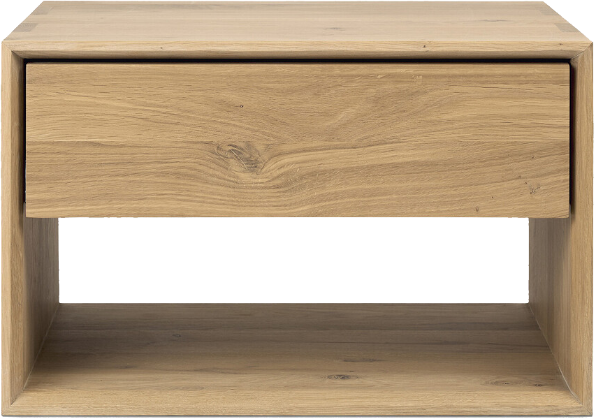 Nordic Nightstand - 1 Drawer - Oak - Nightstand