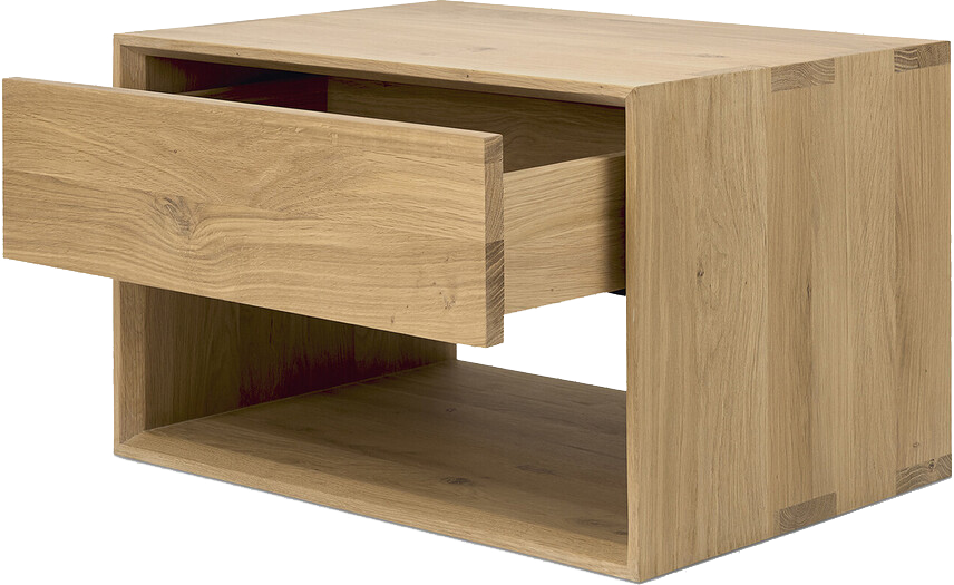 Nordic Nightstand - 1 Drawer - Oak - Nightstand