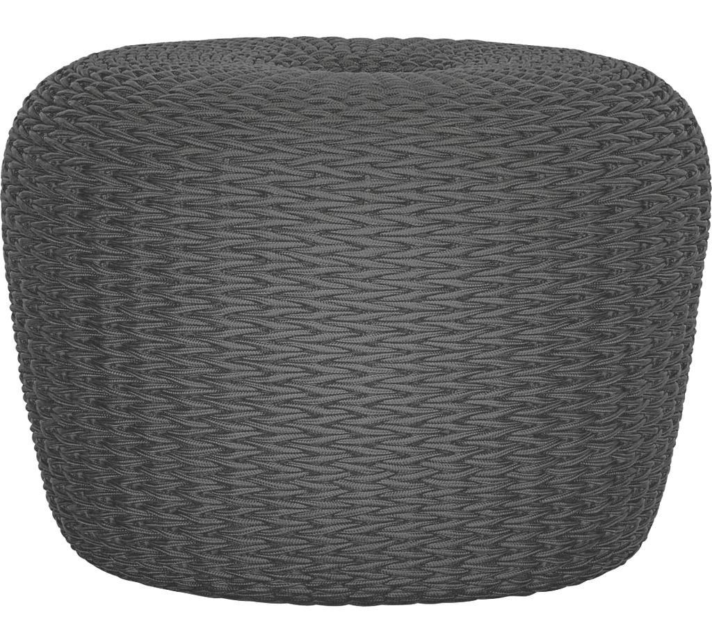 Oliver Outdoor Ottoman - Charcoal - Small - Outdoor Ottoman