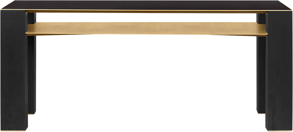 Bleeker Desk with Brass Shelf - Desk