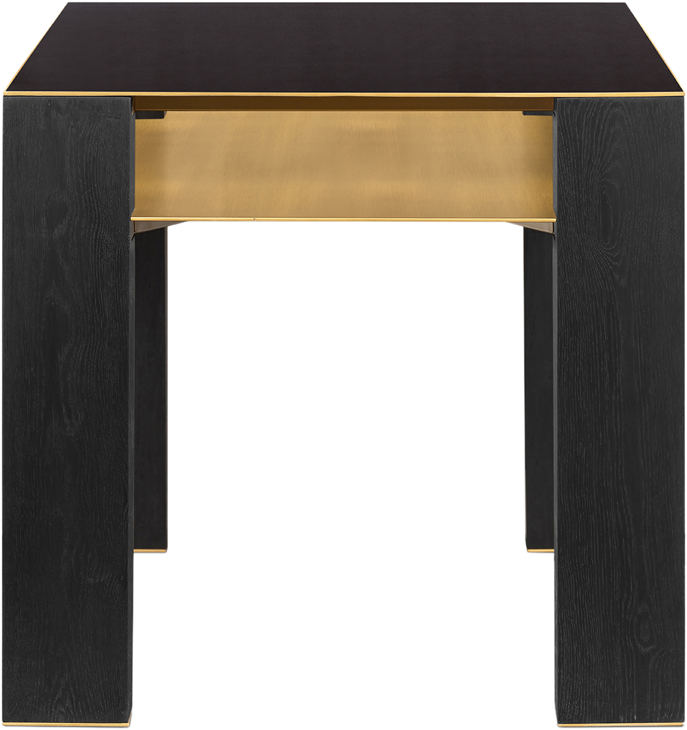 Bleeker Desk with Brass Shelf - Desk