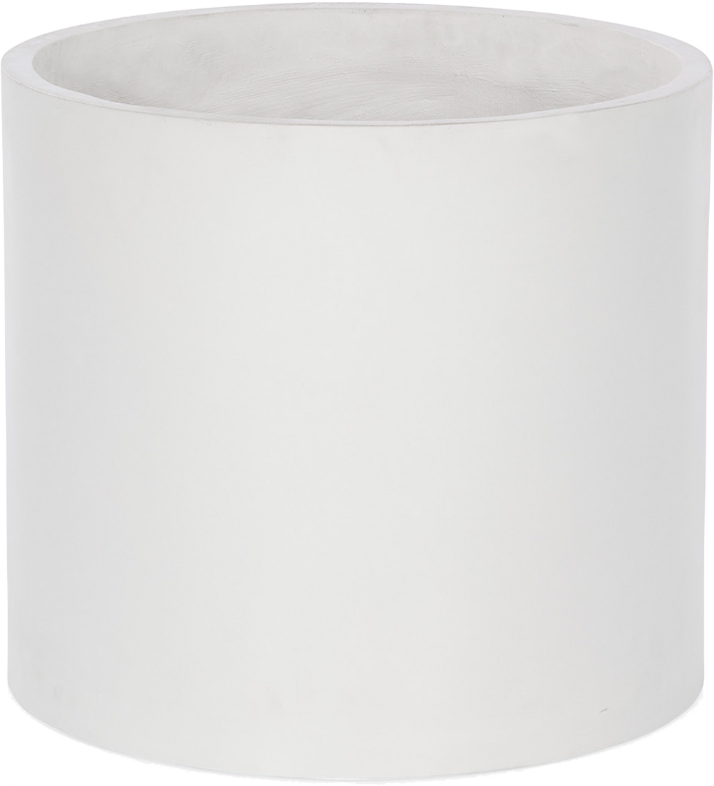 Bruno Cylinder Planter  -  Medium - White - Planter