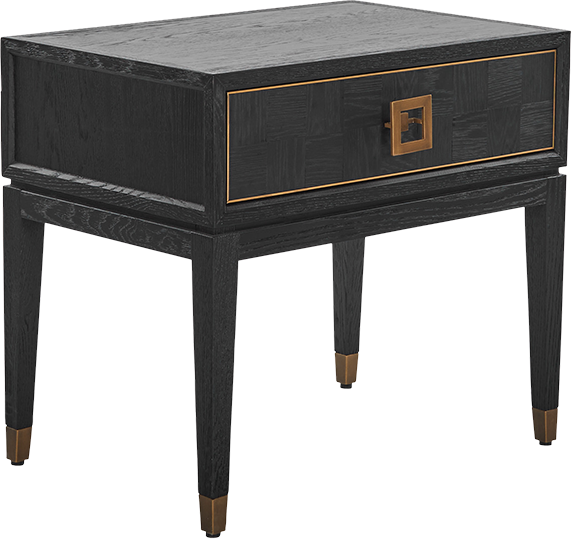 Hermitage Side Table Black/Brass