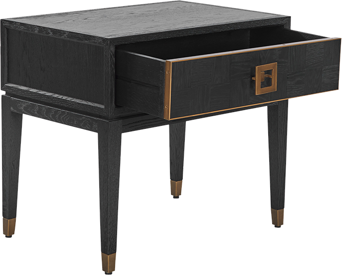 Hermitage Side Table Black/Brass